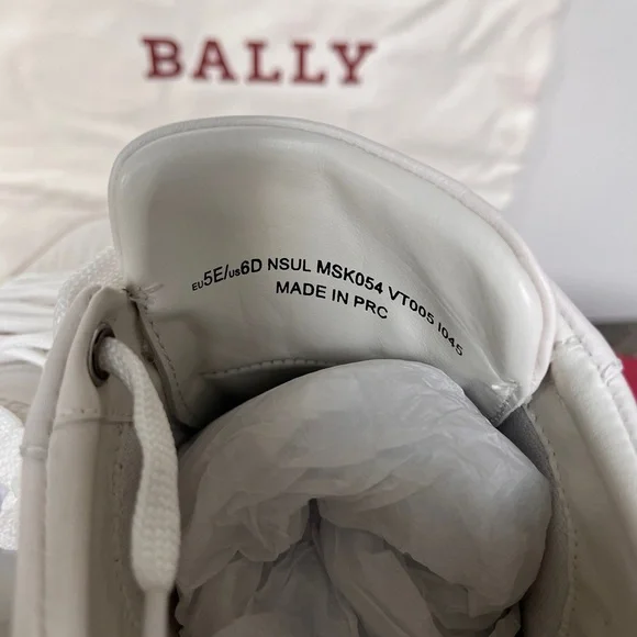 Bally Classic White Leather Sneakers - Picture 12 of 17